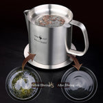 SSGP 304 Acier inoxydable Filtre Huile Pot Filtre Résidu Huile Soupe Pot Vidange Huile Pot Ménage Filtre Résidu Huile Pot de stockage