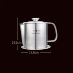 SSGP 304 Acier inoxydable Filtre Huile Pot Filtre Résidu Huile Soupe Pot Vidange Huile Pot Ménage Filtre Résidu Huile Pot de stockage