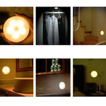 Veilleuse à LED à détection de corps humain intelligente pour chambre à coucher, lampe de chevet, modèle à piles, rechargeable