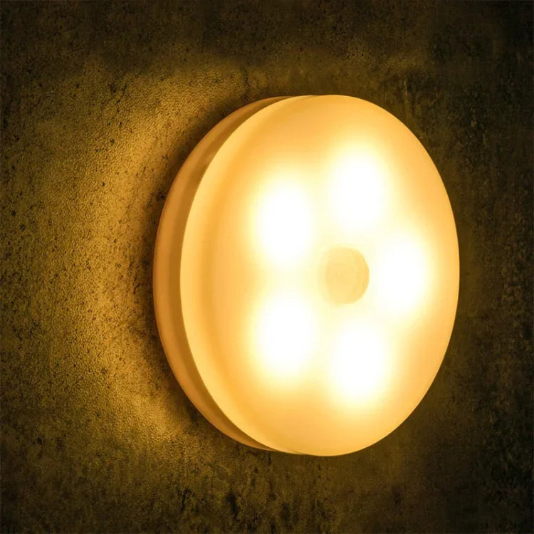 Veilleuse à LED à détection de corps humain intelligente pour chambre à coucher, lampe de chevet, modèle à piles, rechargeable