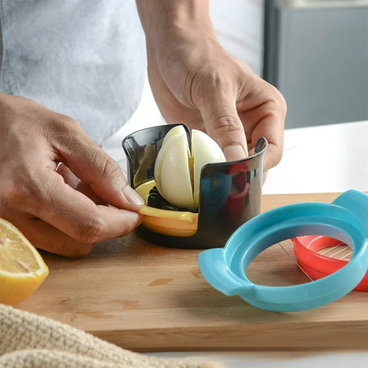 2 PCS Coupe-œuf 3 en 1, Trancheuse à œufs Outils de cuisine 1
