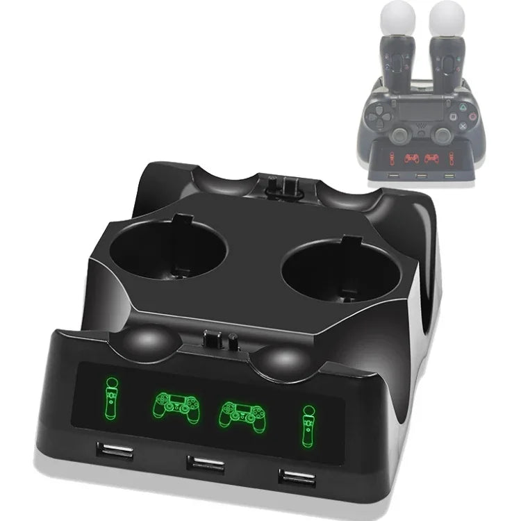 Base de chargement multifonctionnelle iPlay pour manette de jeu PS4 / PS4 Move / PS VR