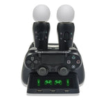 Base de chargement multifonctionnelle iPlay pour manette de jeu PS4 / PS4 Move / PS VR