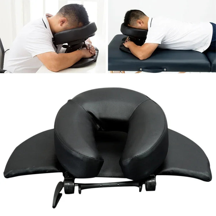 Oreiller de massage réglable pour tête, coussin de repos pour visage, berceau de beauté familial pour bureau
