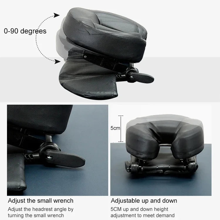 Oreiller de massage réglable pour tête, coussin de repos pour visage, berceau de beauté familial pour bureau