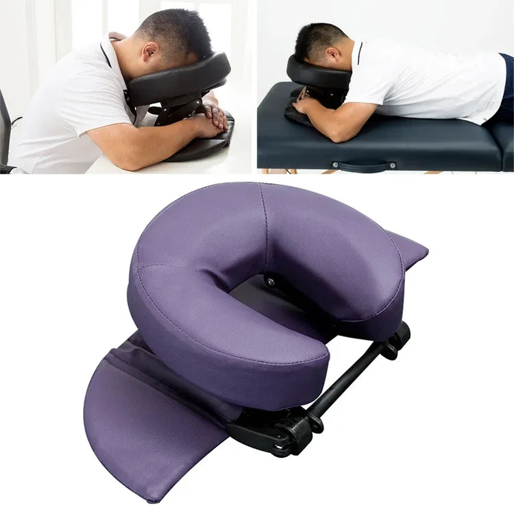 Oreiller de massage réglable pour tête, coussin de repos pour visage, berceau de beauté familial pour bureau