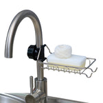 Étagère de robinet en acier inoxydable perforé, égouttoir de rangement pour évier de cuisine, torchons et éponges, Type A, Type B, Type C
