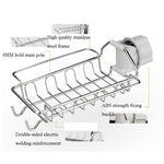 Étagère de robinet en acier inoxydable perforé, égouttoir de rangement pour évier de cuisine, torchons et éponges, Type A, Type B, Type C