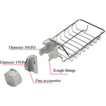 Étagère de robinet en acier inoxydable perforé, égouttoir de rangement pour évier de cuisine, torchons et éponges, Type A, Type B, Type C