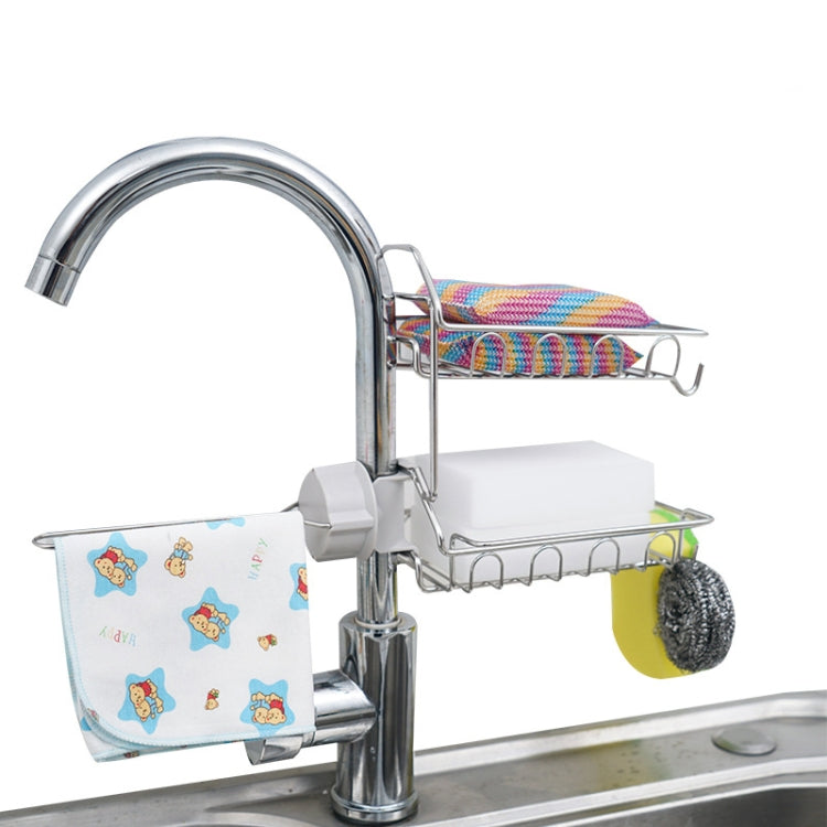 Étagère de robinet en acier inoxydable perforé, égouttoir de rangement pour évier de cuisine, torchons et éponges, Type A, Type B, Type C