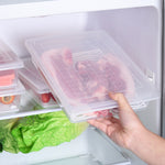 Boîte de conservation drainable pour réfrigérateur de cuisine, boîte de rangement scellée en plastique pour aliments, boîte de conservation pour poisson, 27x20x5.5cm, 27x11x6cm