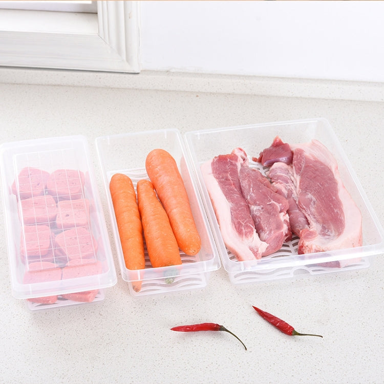 Boîte de conservation drainable pour réfrigérateur de cuisine, boîte de rangement scellée en plastique pour aliments, boîte de conservation pour poisson, 27x20x5.5cm, 27x11x6cm