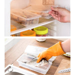Boîte de conservation drainable pour réfrigérateur de cuisine, boîte de rangement scellée en plastique pour aliments, boîte de conservation pour poisson, 27x20x5.5cm, 27x11x6cm