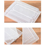 Boîte de conservation drainable pour réfrigérateur de cuisine, boîte de rangement scellée en plastique pour aliments, boîte de conservation pour poisson, 27x20x5.5cm, 27x11x6cm