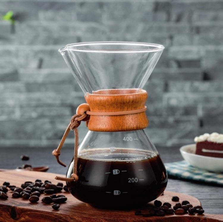 Cafetière à main Résistant aux hautes températures 400ml Cafetière en verre, Pot sans filtre, Pot avec filtre