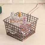 Panier à friture en fer forgé galvanisé, mini-grille, pour aliments frits, chromé