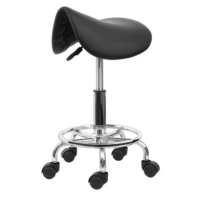 Chaise selle ergonomique, chaise d'ordinateur, chaise mobile pour beauté et barbier