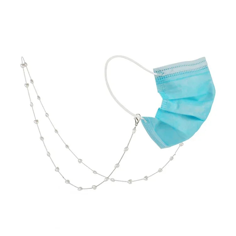 Cordon de masque Perle d'amour Anti-perte Cordon de masque Chaîne de lunettes à suspendre au cou, Chaîne Perle d'amour