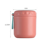Tasse à soupe en acier inoxydable, pot à soupe, boîte à déjeuner, tasse thermos portable, rouge, vert