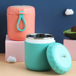 Tasse à soupe en acier inoxydable, pot à soupe, boîte à déjeuner, tasse thermos portable, rouge, vert