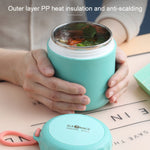 Tasse à soupe en acier inoxydable, pot à soupe, boîte à déjeuner, tasse thermos portable, rouge, vert