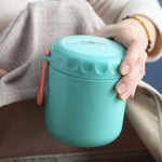 Tasse à soupe en acier inoxydable, pot à soupe, boîte à déjeuner, tasse thermos portable, rouge, vert