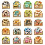 Set de vaisselle pour bébé Assiette fourchette dessin animé Vaisselle pour enfants Bol en fibre de bambou naturelle avec tasse cuillère assiette