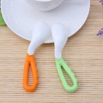 2 PCS Cuillère courbée pour bébé Cuillère d'alimentation Tétine Cuillère solide Fournitures Cuillère courbée Vaisselle pour enfants