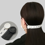 Boucle de réglage du crochet de masque Cordon d'extension anti-pincement pour oreilles, Blanc, Noir