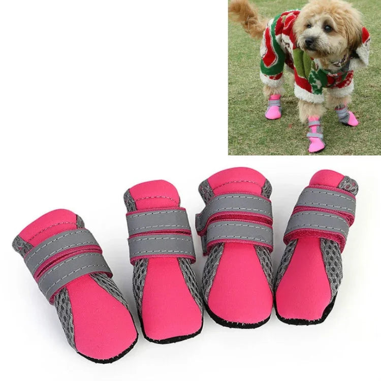Chaussures pour animaux de compagnie 4 en 1, chaussures de marche pour chiens de petite taille, fournitures pour animaux de compagnie, S, M, L, XL