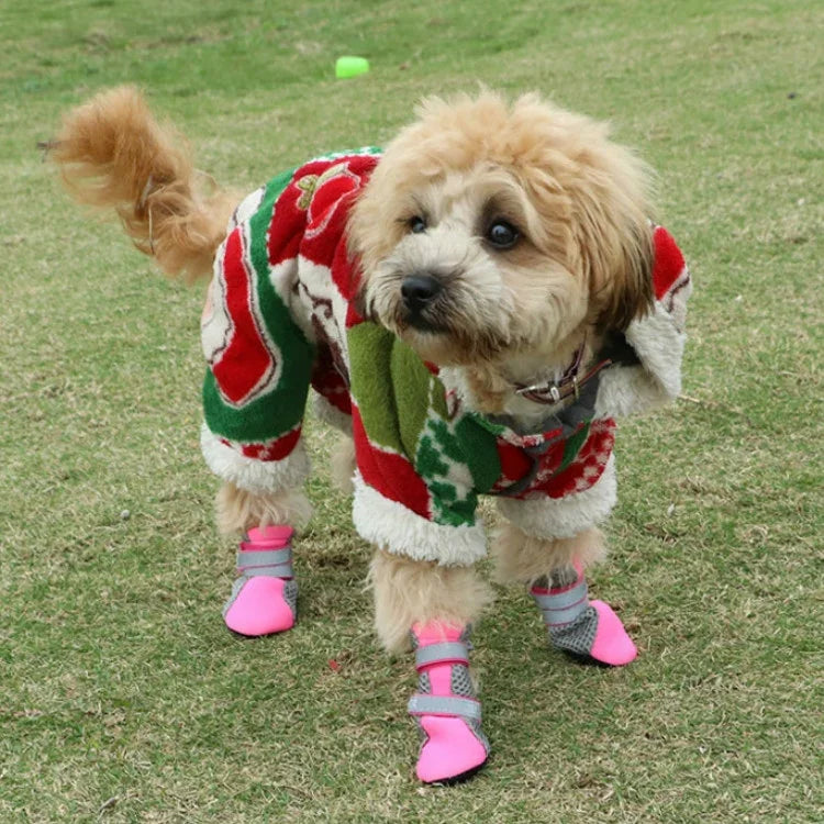 Chaussures pour animaux de compagnie 4 en 1, chaussures de marche pour chiens de petite taille, fournitures pour animaux de compagnie, S, M, L, XL