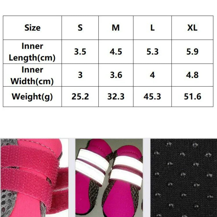 Chaussures pour animaux de compagnie 4 en 1, chaussures de marche pour chiens de petite taille, fournitures pour animaux de compagnie, S, M, L, XL