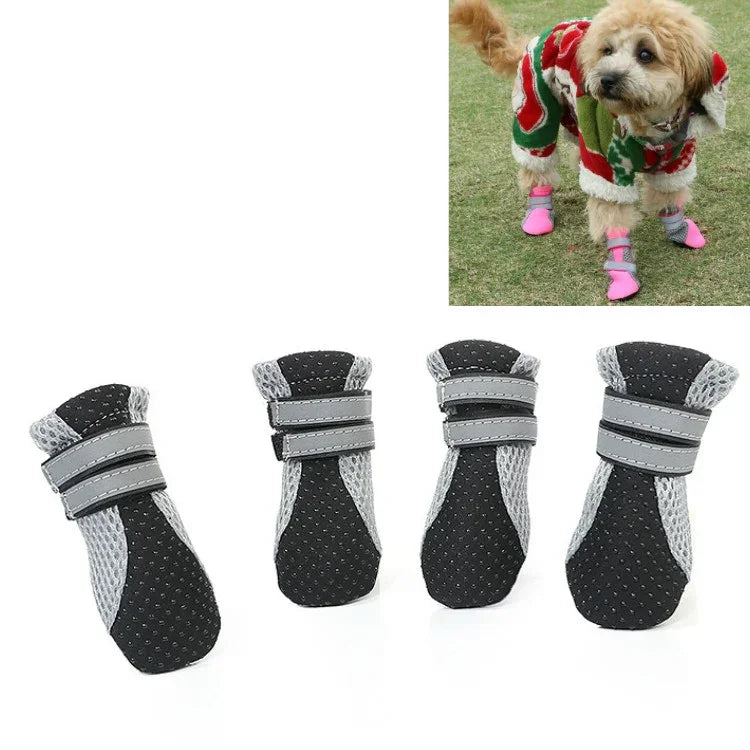 Chaussures pour animaux de compagnie 4 en 1, chaussures de marche pour chiens de petite taille, fournitures pour animaux de compagnie, S, M, L, XL