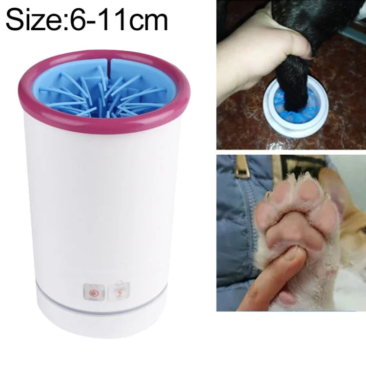 ペット用自動足洗いカップ 猫犬用手足洗浄器具、S 6-11cm、L 14-19cm、M 10-14cm