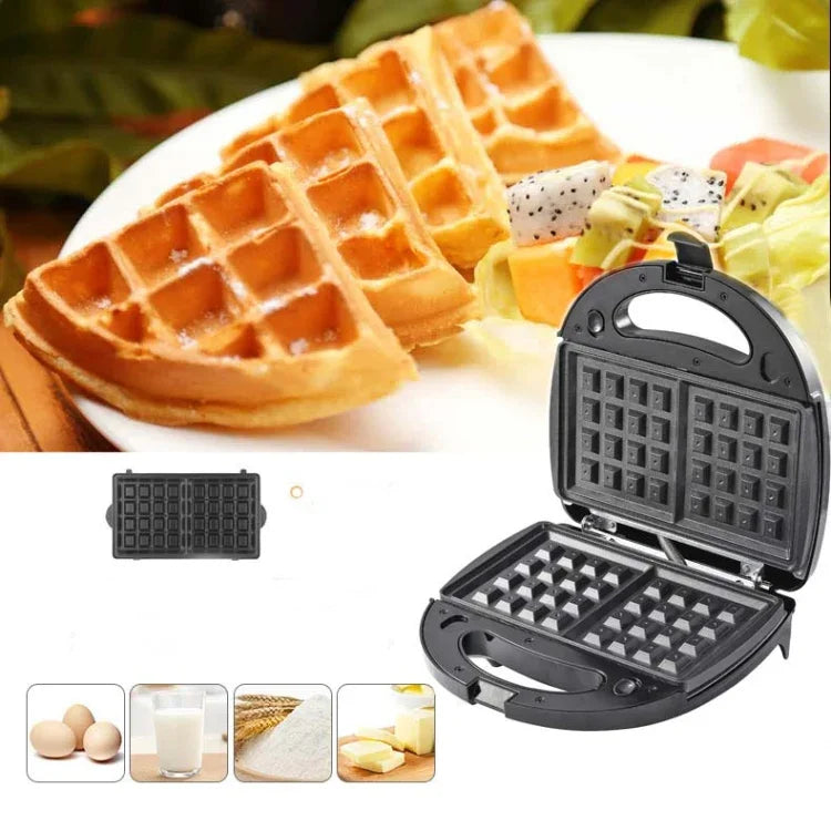 Machine à sandwich 3 en 1, gaufrier multifonction, appareil à panini pour le petit-déjeuner, prise UE, machine à sandwich 3 en 1