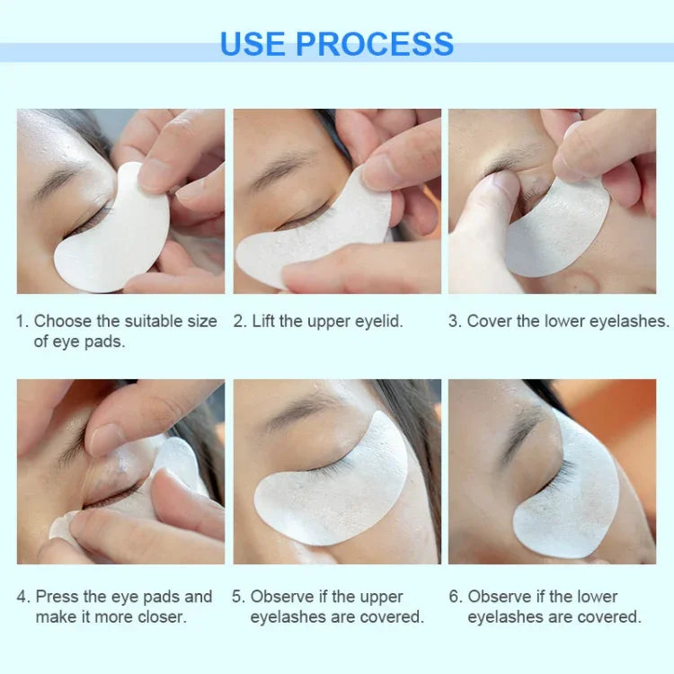 Patchs en papier sous les yeux pour extensions de cils, adhésifs, outils de maquillage
