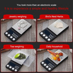 Balance électronique haute précision mini portable pour bijoux et médicaments, 500g/0,1g, 100g/0,01g, 200g/0,01g, 300g/0,01g, 500g/0,01g, 1000g/0,1g