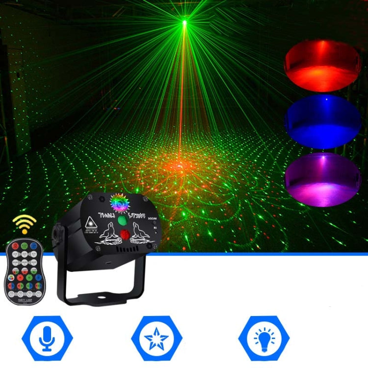 MN-R60 Mini lumière laser activée par la voix rechargeable USB, lumière d'ambiance LED laser de Noël pour divertissement à domicile, lumière de scène