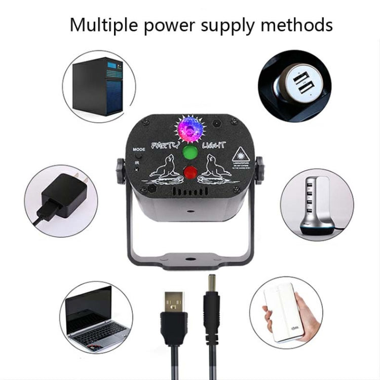 MN-R60 Mini lumière laser activée par la voix rechargeable USB, lumière d'ambiance LED laser de Noël pour divertissement à domicile, lumière de scène