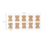 10 PCS Correcteur Orthopédique D'ongles Sans Colle, Bâtonnet Rainure Ongle Orteil Incrustation Correcteur, Fond Transparent, Fond Blanc, Fond Bleu