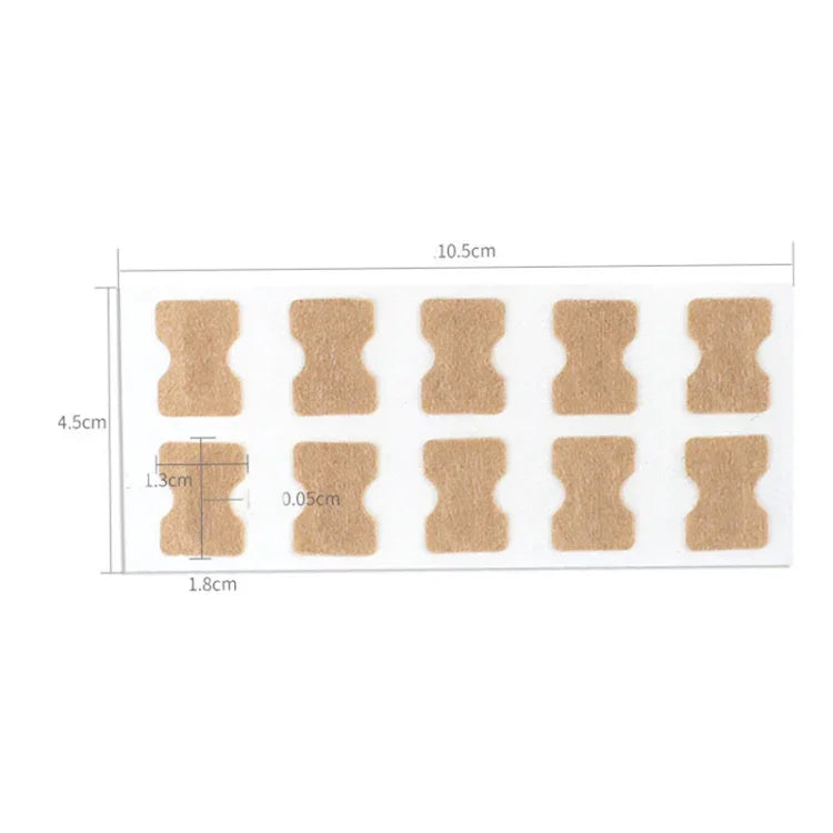 10 PCS Correcteur Orthopédique D'ongles Sans Colle, Bâtonnet Rainure Ongle Orteil Incrustation Correcteur, Fond Transparent, Fond Blanc, Fond Bleu
