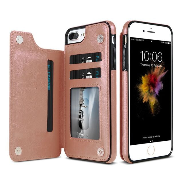 Retro PU Leather Case Multi Card Holders Phone Cases for iPhone 6 Plus & 6s Plus, iPhone 6 Plus, v