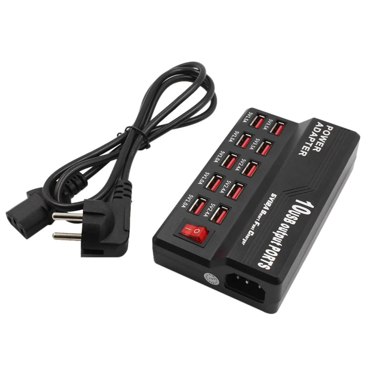 Chargeur numérique électronique intelligent à charge rapide USB 100-240V, chargeur multifonctionnel, prise US, 10 ports, 12 ports