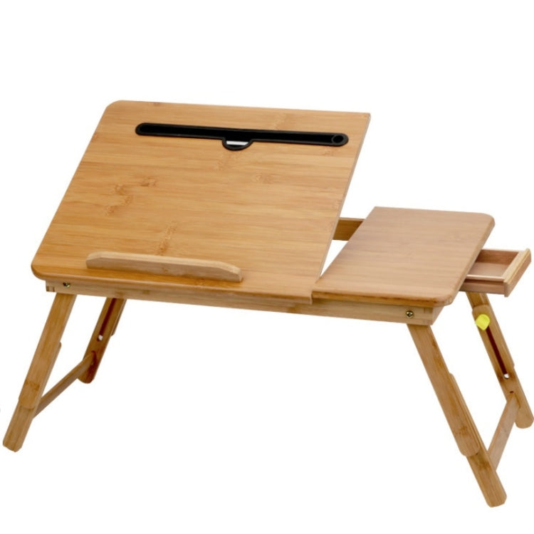 Table d'ordinateur portable pliable, fente pour carte, réglable en hauteur, pour lit, petite (50 cm) avec tiroir, moyenne (54 cm) avec tiroir, grande (72 cm) avec tiroir