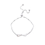 Bracelet extensible en argent sterling 925 avec nœud pour filles