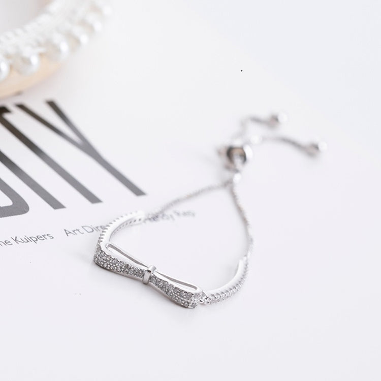 Bracelet extensible en argent sterling 925 avec nœud pour filles