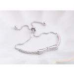 Bracelet extensible en argent sterling 925 avec nœud pour filles