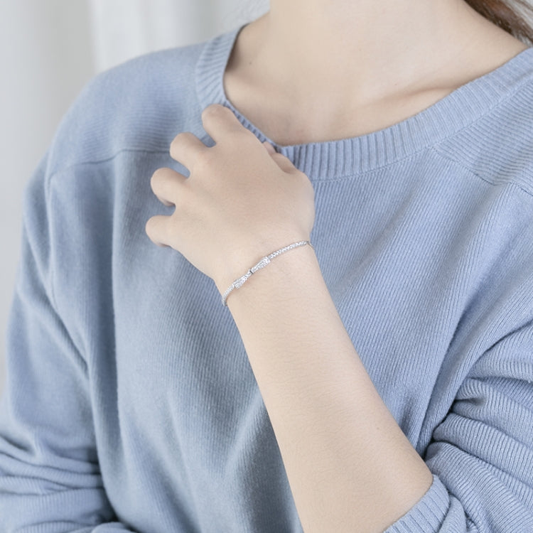 Bracelet extensible en argent sterling 925 avec nœud pour filles