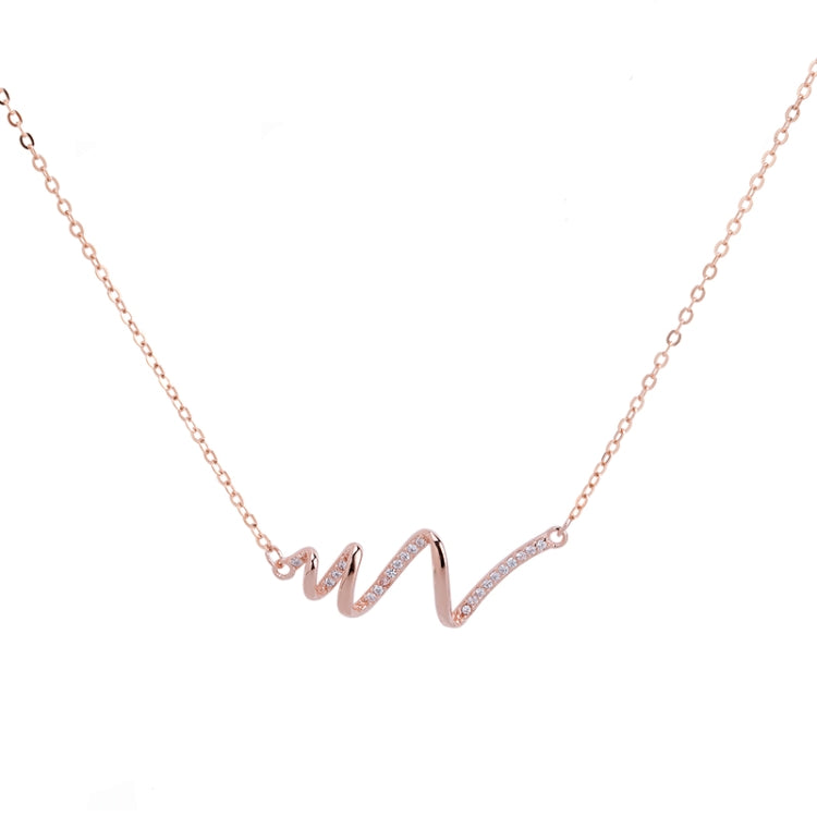 Collier en argent sterling S925 pour femme avec accessoire ECG