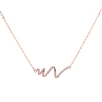 Collier en argent sterling S925 pour femme avec accessoire ECG